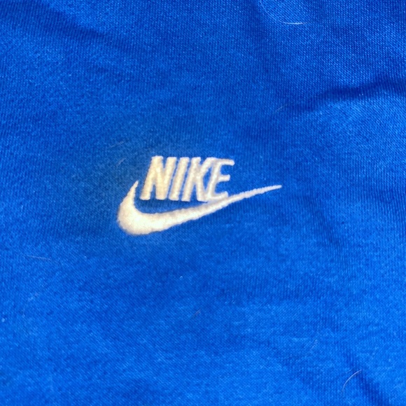 Nike bright blue spell out with embroidered swoosh hoodie men's size XL - Picture 4 of 9